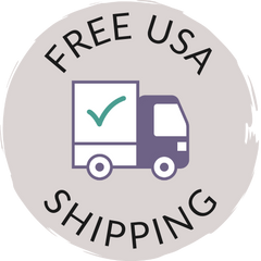 FREE USA SHIPPING DELIVERY TRUCK WITH A CHECK MARK ON SIDE INDICATING FREE SHIPPING IS GUARANTEED