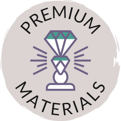 PREMIUM MATERIALS DIAMONDS ARE STACKED ON TOP OF EACH OTHER FORMING A TROPHY