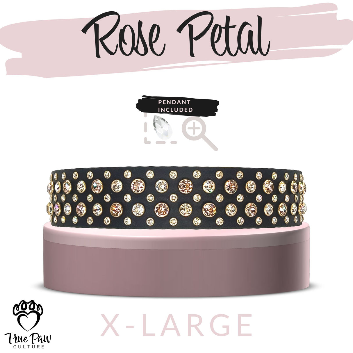 Rose Petal | Decadence | Single Strap Buckle Collar